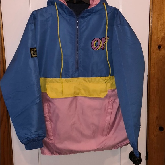 bright colored rain jackets